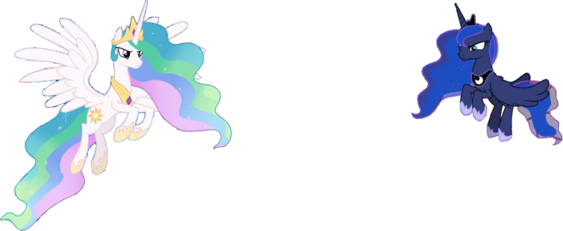 Size: 1396x572 | Tagged: safe, artist:pascalmulokozi2, derpibooru import, edit, edited screencap, screencap, princess celestia, princess luna, alicorn, pony, the ending of the end, background removed, duo, duo female, female, flying, image, mare, not a vector, png, royal sisters, siblings, simple background, sisters, transparent background