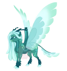 Size: 3412x3600 | Tagged: safe, artist:gigason, derpibooru import, oc, oc:lacewing, changepony, hybrid, pony, image, offspring, parent:pharynx, parent:rolling thunder, png, simple background, solo, transparent background