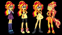 Size: 960x540 | Tagged: safe, artist:ajosterio, artist:amadondawn, derpibooru import, sunset shimmer, equestria girls, crystal guardian, image, jpeg, solo