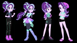 Size: 960x540 | Tagged: safe, artist:ajosterio, artist:amadondawn, derpibooru import, starlight glimmer, equestria girls, crystal guardian, image, png, solo