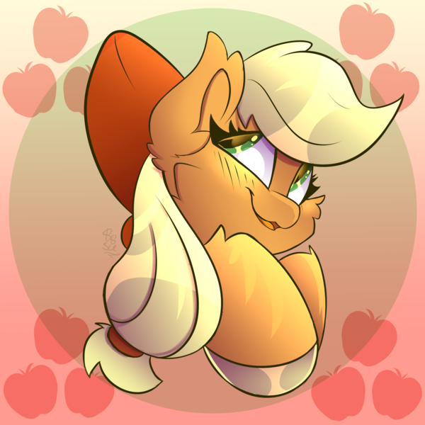 Size: 2500x2500 | Tagged: safe, artist:starcasteclipse, derpibooru import, applejack, earth pony, pony, bow, hair bow, image, png