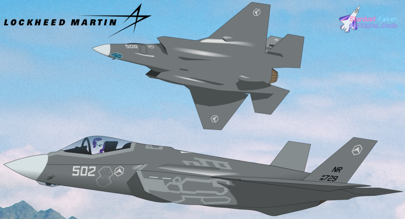 Size: 3320x1800 | Tagged: safe, artist:rarity3257, derpibooru import, rarity, pony, unicorn, ace combat, aircraft, f-35 jsf, f-35 lightning ii, f35, flying, image, jet, jet fighter, jet plane, lockheed corporation, lockheed martin, photo, png, real life background, solo