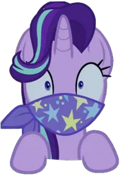 Size: 756x1070 | Tagged: safe, derpibooru import, starlight glimmer, unicorn, road to friendship, cloth gag, gag, image, kidnapped, over the nose gag, png, scarf gag, shocked, shocked expression, shrunken pupils, surprised, vector, wtf, wtf face