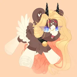 Size: 2500x2500 | Tagged: safe, artist:medkit, derpibooru import, oc, unofficial characters only, fly, hybrid, insect, original species, pegasus, pony, accessories, bell, big eyes, blaze (coat marking), chest fluff, chibi, choker, coat markings, colored eyebrows, colored eyelashes, colored hooves, colored pupils, colored wings, deer tail, ear fluff, ears up, eye clipping through hair, eyebrows, eyebrows visible through hair, eyelashes, eyes open, eyeshadow, facial markings, feather, feathered wings, female, fluffy, fluffy tail, flying, happy, heart shaped, high res, horn, horns, horseshoes, image, long horn, long mane, looking back, loose hair, makeup, mare, multicolored hair, open mouth, paint tool sai 2, pegasus oc, png, raised eyebrows, short tail, simple background, smiling, socks (coat marking), solo, spots, spread wings, tail, teeth, three quarter view, wall of tags, wings