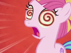 Size: 311x234 | Tagged: safe, derpibooru import, edit, edited screencap, screencap, toola roola, earth pony, pony, fame and misfortune, female, filly, foal, hypno eyes, hypnosis, hypnotized, image, png, the powerpuff girls