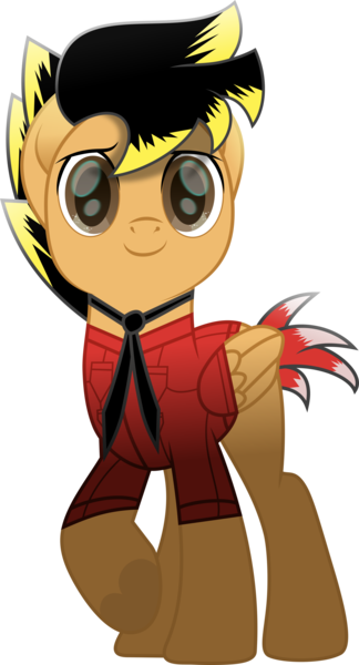 Size: 1935x3584 | Tagged: safe, artist:lincolnbrewsterfan, derpibooru import, oc, oc:14fan, unofficial characters only, pegasus, pony, my little pony: the movie, .svg available, birthday gift, blank flank, brown eyes, button-up shirt, clothes, colored eyebrows, cute, cute face, cute smile, derpibooru exclusive, eyebrows, folded wings, happy, happy birthday, hoof heart, image, inkscape, looking at you, male, movie accurate, necktie, no cutie marks yet, ocbetes, pegasus oc, png, pockets, raised hoof, red shirt, shirt, short sleeves, simple background, smiling, smiling at you, solo, stallion, standing, tail, transparent background, two toned mane, two toned tail, underhoof, upside-down hoof heart, vector, wing sleeves, wings