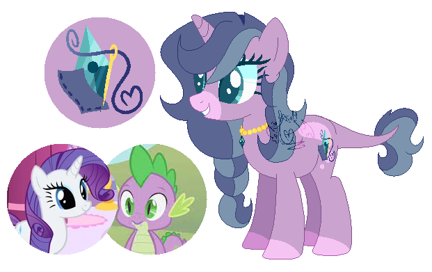 Size: 621x391 | Tagged: safe, artist:cintiasi, derpibooru import, rarity, spike, oc, oc:rylie, dracony, dragon, hybrid, pony, unicorn, base used, grin, image, interspecies offspring, offspring, parent:rarity, parent:spike, parents:sparity, png, screencap reference, simple background, smiling, solo, transparent background