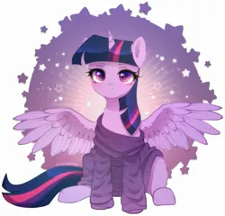 Size: 2201x2112 | Tagged: safe, artist:avrameow, derpibooru import, twilight sparkle, twilight sparkle (alicorn), alicorn, pony, clothes, ear fluff, female, image, jpeg, oversized clothes, simple background, solo, sweater, white background