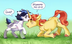 Size: 2946x1800 | Tagged: safe, artist:lunnita_pony, derpibooru import, oc, unofficial characters only, pegasus, pony, unicorn, image, jpeg, mothers gonna mother