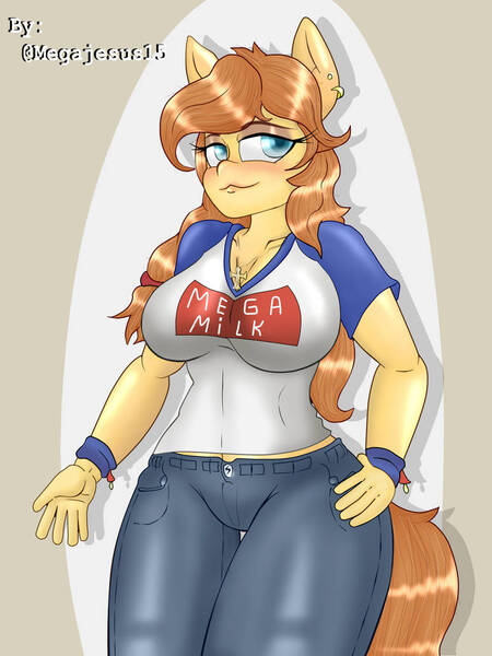 Size: 774x1033 | Tagged: safe, artist:megajesus15, derpibooru import, oc, oc:cream heart, anthro, image, jpeg