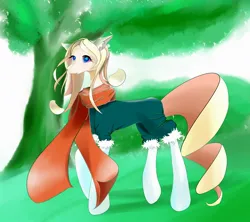 Size: 12375x11000 | Tagged: safe, artist:tupuan, derpibooru import, maud pie, sweetie belle, oc, unicorn, blond hair, blue eyes, image, jpeg, red scarf, white silk stockings