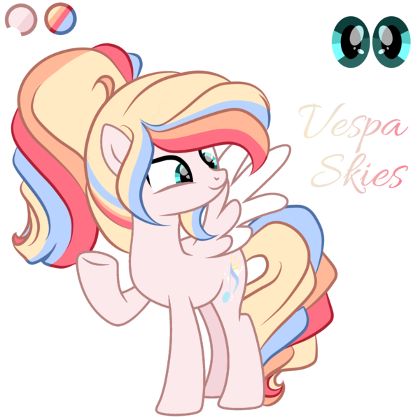 Size: 2048x2048 | Tagged: safe, artist:harmonyvitality-yt, derpibooru import, oc, unofficial characters only, pegasus, pony, colored wings, image, magical lesbian spawn, offspring, parent:applejack, parent:rainbow dash, parents:appledash, pegasus oc, png, raised hoof, simple background, solo, transparent background, two toned wings, underhoof, wings