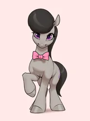 Size: 2250x3045 | Tagged: safe, artist:aquaticvibes, derpibooru import, octavia melody, earth pony, pony, female, high res, image, looking at you, mare, png, raised hoof, simple background, smiling, smiling at you, solo