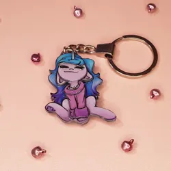 Size: 720x720 | Tagged: safe, artist:made_by_franch, derpibooru import, izzy moonbow, pony, art, craft, figure, g5, handmade, image, izzi, keychain, made by franch, my little pony, png, ponyg5, trinket