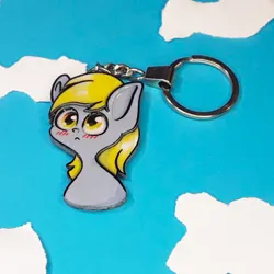 Size: 720x720 | Tagged: safe, artist:made_by_franch, derpibooru import, derpy hooves, pony, art, craft, derp, figure, handmade, image, keychain, made by franch, my little pony, png, trinket