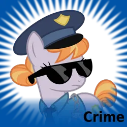 Size: 1024x1024 | Tagged: safe, artist:korsoo, artist:parclytaxel, derpibooru import, edit, copper top, earth pony, pony, derpibooru, .svg available, absurd resolution, clothes, crime, cuffs, female, image, inkscape, meta, necktie, png, police officer, police pony, police uniform, simple background, solo, spoilered image joke, sunglasses, transparent background, vector