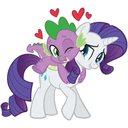 Size: 1500x1500 | Tagged: safe, derpibooru import, rarity, spike, dragon, pony, cute, dragons riding ponies, female, hug, image, love, male, one eye closed, png, riding, shipping, shipping fuel, show accurate, simple background, smiling, sparity, spike riding rarity, stock vector, straight, transparent background