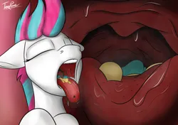 Size: 4664x3288 | Tagged: suggestive, artist:teropone, derpibooru import, hitch trailblazer, zipp storm, earth pony, pegasus, pony, drool, female, fetish, g5, giant pony, hitchzipp, image, inside mouth, macro, macro pony, macro/micro, male, mare pred, mawplay, mawshot, micro, open mouth, png, shipping, straight, swallowing, throat, tongue out, tongue play, uvula, vore, willing vore