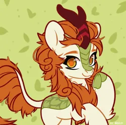 Size: 2024x2000 | Tagged: safe, artist:shelti, derpibooru import, autumn blaze, kirin, female, high res, image, looking at you, png, pointing at self, signature, solo