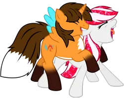 Size: 7128x5682 | Tagged: safe, artist:ejlightning007arts, derpibooru import, sugar moonlight, oc, oc:ej, alicorn, earth pony, fox, fox pony, hybrid, pony, my little pony: a new generation, spoiler:g5, alicorn oc, biting, canon x oc, coat markings, colored wings, ear bite, eyes closed, female, g4, g5, g5 to g4, generation leap, glitter, horn, image, looking back, male, mare, nibbling, pleasure, png, rough sex, sex, sexy, shipping, simple background, socks (coat marking), stallion, stallion on mare, straight, sugarej, tongue out, transparent background, vector, wings