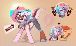 Size: 2434x1479 | Tagged: safe, artist:rexyseven, derpibooru import, oc, oc:koraru koi, oc:rusty gears, unofficial characters only, earth pony, hybrid, merpony, pony, clothes, female, helmet, image, mare, png, scarf, striped scarf