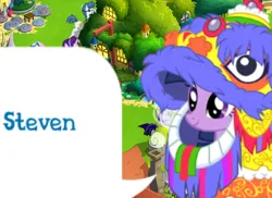 Size: 612x445 | Tagged: safe, derpibooru import, official, twilight sparkle, pony, clothes, costume, cropped, dialogue, dialogue box, english, female, gameloft, image, implied steven magnet, lunar new year, mare, meme, mobile game, my little pony: magic princess, png, solo, speech bubble, text, wow! glimmer