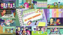 Size: 1280x721 | Tagged: safe, derpibooru import, editor:quoterific, applejack, fluttershy, pinkie pie, rainbow dash, rarity, sci-twi, sunset shimmer, twilight sparkle, equestria girls, equestria girls series, the finals countdown, image, jpeg