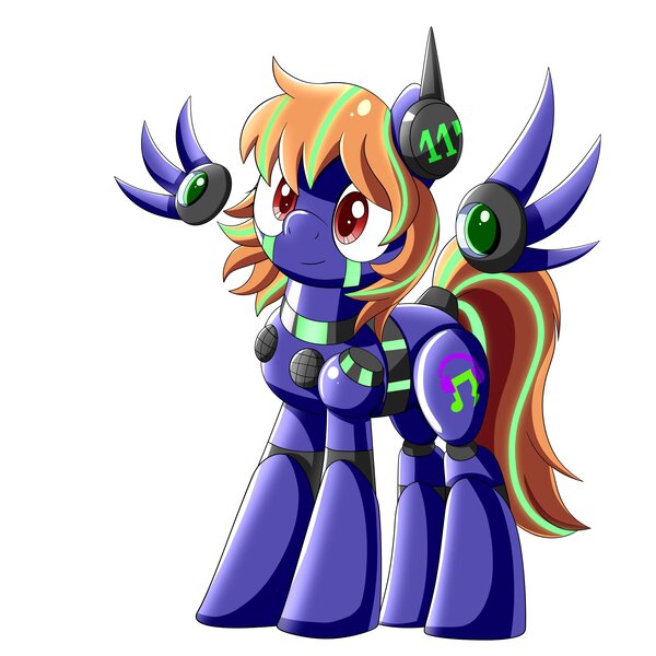 Size: 4096x4096 | Tagged: safe, artist:trackheadtherobopony, derpibooru import, oc, oc:mystic skies, unofficial characters only, pony, robot, robot pony, absurd resolution, image, jpeg, modular, roboticization, simple background, solo, white background