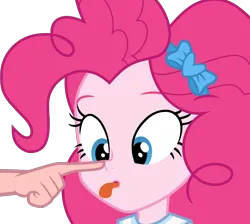 Size: 1450x1300 | Tagged: safe, artist:lightning_musicwave, derpibooru import, pinkie pie, human, equestria girls, boop, clothes, cute, female, image, noseboop, offscreen character, png, simple background, transparent background
