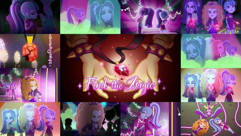 Size: 1280x721 | Tagged: safe, derpibooru import, editor:quoterific, adagio dazzle, aria blaze, sonata dusk, equestria girls, equestria girls series, find the magic, spoiler:eqg series (season 2), image, jpeg