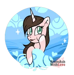 Size: 1950x2000 | Tagged: safe, artist:loverashley, derpibooru import, oc, unofficial characters only, pony, unicorn, bust, cheek squish, commission, ear fluff, eyelashes, female, horn, image, mare, png, simple background, solo, squishy cheeks, transparent background, unicorn oc, ych result