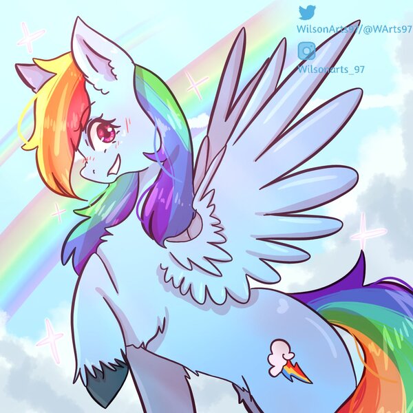 Size: 1280x1280 | Tagged: safe, artist:warts97, derpibooru import, rainbow dash, pegasus, pony, female, image, jpeg, solo