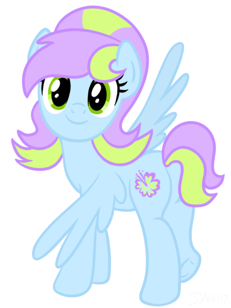 Size: 1768x2357 | Tagged: safe, artist:sjart117, derpibooru import, oc, oc:tropical feathertang, pegasus, pony, butt, female, image, looking at you, looking back, mare, pegasus oc, plot, png, simple background, smiling, solo, transparent background, wings