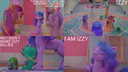 Size: 4400x2475 | Tagged: safe, derpibooru import, edit, edited screencap, editor:quoterific, screencap, hitch trailblazer, izzy moonbow, pipp petals, sparky sparkeroni, sunny starscout, zipp storm, my little pony: make your mark, my little pony: make your mark chapter 2, g5, image, izzy does it, mane five (g5), png