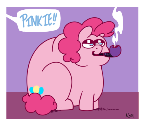 Size: 500x430 | Tagged: safe, artist:dsstoner, derpibooru import, pinkie pie, earth pony, pony, comic:pinkiepants!, garfield, image, implied fancypants, meme, pipe, png, smoking, speech bubble