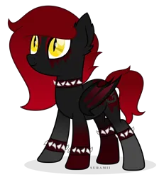 Size: 5181x5773 | Tagged: safe, artist:suramii, derpibooru import, oc, oc:rose thorn, bat pony, pony, bracelet, choker, female, image, mare, png, simple background, solo, spiked choker, spiked wristband, transparent background, vector, wristband