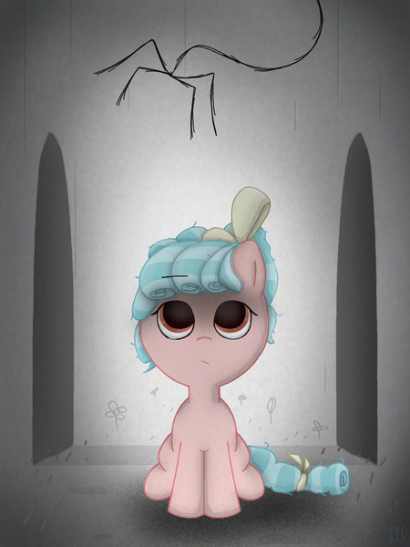 Size: 768x1024 | Tagged: safe, artist:cyclesproductions, derpibooru import, cozy glow, pegasus, pony, female, filly, foal, image, jpeg, sitting, solo
