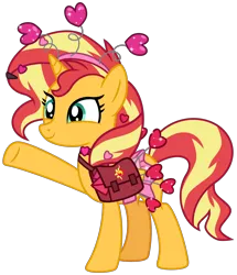 Size: 4508x5230 | Tagged: safe, artist:emeraldblast63, derpibooru import, sunset shimmer, pony, unicorn, my little pony: tell your tale, spoiler:g5, spoiler:my little pony: tell your tale, spoiler:tyts01e44, cute, female, g5, heart, hearts and hooves day, holiday, image, mare, png, raised hoof, secret ad-mare-er, shimmerbetes, simple background, smiling, solo, transparent background, valentine's day, vector