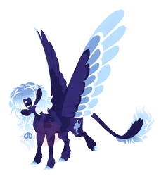 Size: 3300x3500 | Tagged: safe, artist:gigason, derpibooru import, oc, oc:sprite, pegasus, pony, colored wings, image, magical lesbian spawn, multicolored wings, offspring, parent:princess luna, parent:rolling thunder, png, simple background, solo, transparent background, wings