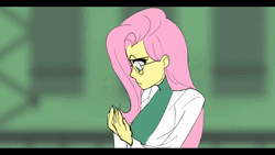 Size: 1920x1080 | Tagged: safe, artist:xfrncstomiku, derpibooru import, fluttershy, firefly (insect), human, insect, equestria girls, power ponies (episode), animated, big breasts, breasts, busty fluttershy, clothes, commission, female, flutterhulk, glasses, growth, hair over one eye, image, lab coat, muscle expansion, muscles, muscleshy, muscular female, round glasses, she-hulk, solo, webm, yelling