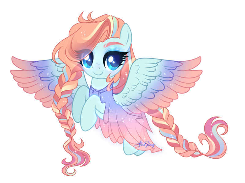 Size: 1920x1432 | Tagged: safe, artist:gloriaartist, derpibooru import, oc, pegasus, pony, clothes, colored wings, dress, female, image, mare, multicolored wings, png, simple background, solo, transparent background, wings
