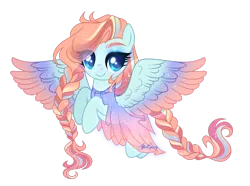 Size: 1920x1432 | Tagged: safe, artist:gloriaartist, derpibooru import, oc, pegasus, pony, clothes, colored wings, dress, female, image, mare, multicolored wings, png, simple background, solo, transparent background, wings