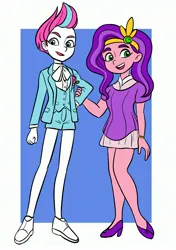 Size: 2162x3070 | Tagged: safe, artist:uotsda, derpibooru import, pipp petals, zipp storm, equestria girls, duo, equestria girls-ified, female, g5, g5 to equestria girls, generation leap, image, jpeg