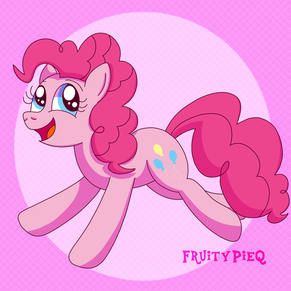 Size: 1000x1000 | Tagged: safe, artist:fruiitypieq, artist:shycookieq, derpibooru import, pinkie pie, earth pony, pony, female, image, png, solo