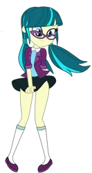 Size: 1400x2629 | Tagged: safe, artist:charliexe, artist:gmaplay, derpibooru import, juniper montage, equestria girls, clothes, image, png, simple background, skirt, skirt flip, skirt lift, solo, thighs, transparent background