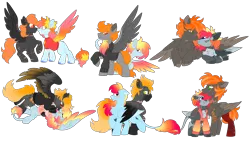 Size: 8000x4672 | Tagged: safe, derpibooru import, oc, oc:ashton burnside, oc:crazy looncrest, pegasus, pony, burncrest, image, png, shipping