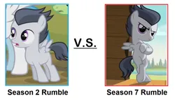 Size: 1152x660 | Tagged: safe, derpibooru import, rumble, pegasus, pony, hurricane fluttershy, marks and recreation, season 2, season 7, colt, foal, image, male, png, vs