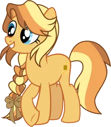 Size: 6446x7386 | Tagged: safe, artist:shootingstarsentry, derpibooru import, oc, oc:montana, earth pony, pony, absurd resolution, female, image, mare, offspring, parent:applejack, parent:caramel, parents:carajack, png, simple background, solo, transparent background