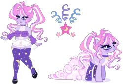 Size: 5364x3648 | Tagged: safe, artist:gihhbloonde, derpibooru import, oc, earth pony, human, pony, equestria girls, clothes, female, human ponidox, image, mare, offspring, parent:pinkie pie, parent:star swirl the bearded, png, self paradox, self ponidox, shorts, socks