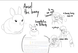 Size: 815x553 | Tagged: safe, artist:yams-here, derpibooru import, angel bunny, discord, fluttershy, human, rabbit, animal, humanized, image, jpeg, lineart, text, wikipedia